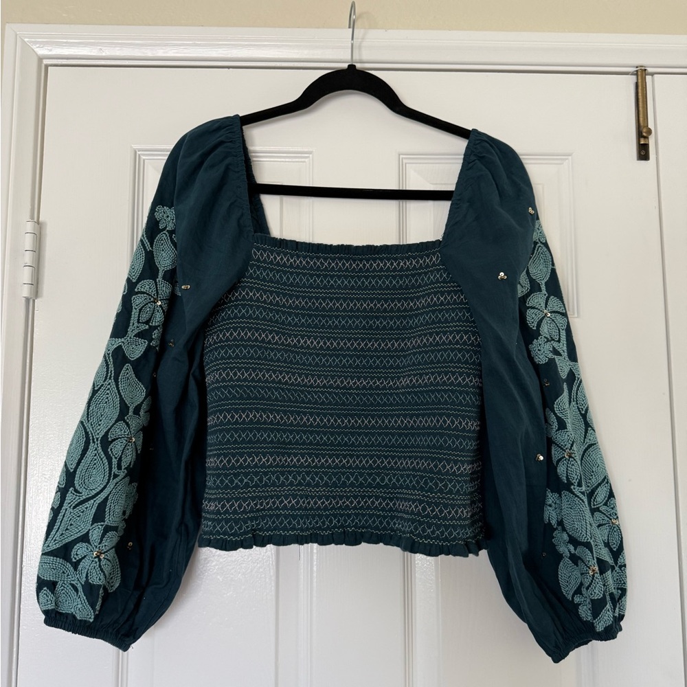 Anthropologie Smocked Blouse - Picture 5 of 9